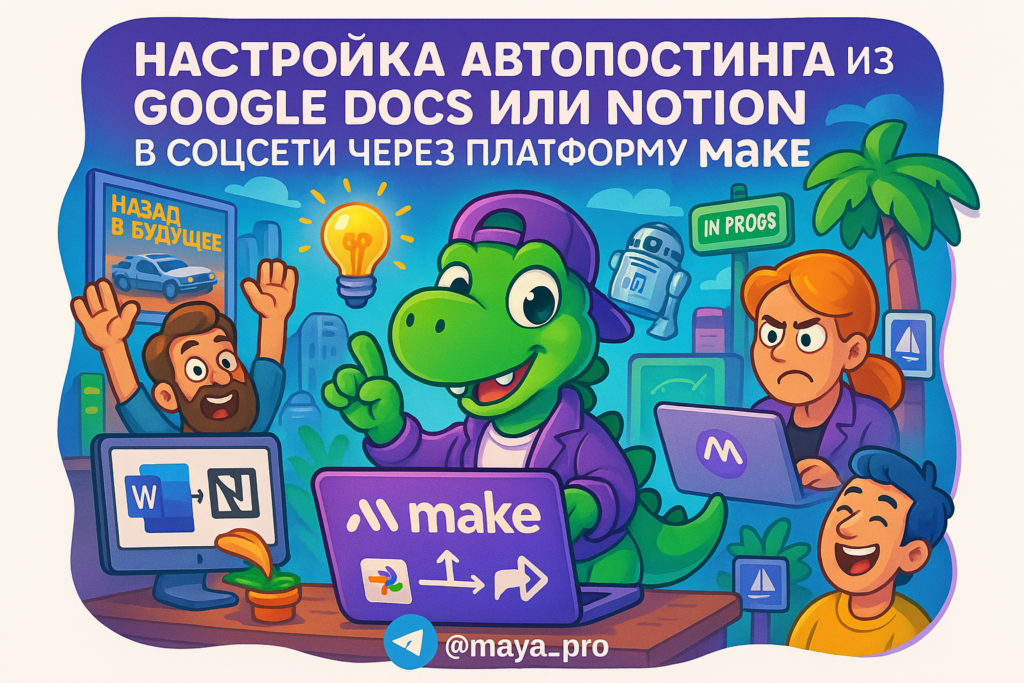 Революция автопостинга: как превратить рутину в магию с Make.com и нейросетями