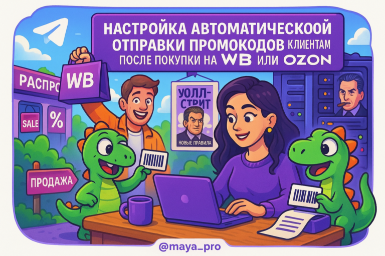 Настрой автоматическую отправку промокодов на Wildberries и Ozon с помощью Make.com за 5 простых шагов!