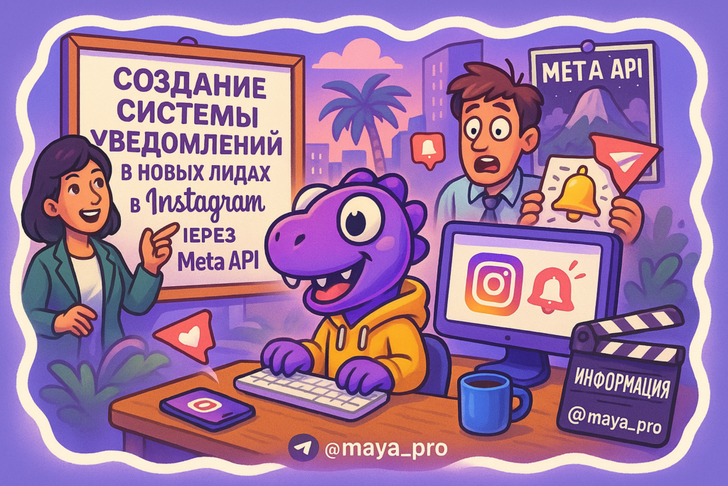 Создайте автоматические уведомления о новых лидах в Instagram с помощью Make.com: пошаговое руководство для бизнеса