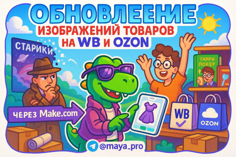 Автоматизация обновления изображений товаров на Wildberries и Ozon: Как сэкономить время и повысить продажи с помощью Make.com