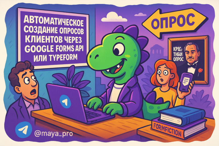 Автоматизация опросов клиентов с Make.com: Как сократить время и избавиться от ошибок, используя Google Forms и Typeform