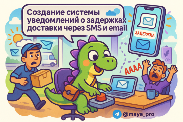 Автоматизация уведомлений: как заставить клиентов ждать доставку с удовольствием через SMS и email с помощью Make.com