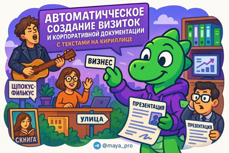 Автоматизация визиток на кириллице: как сэкономить время и избежать ошибок с Make.com