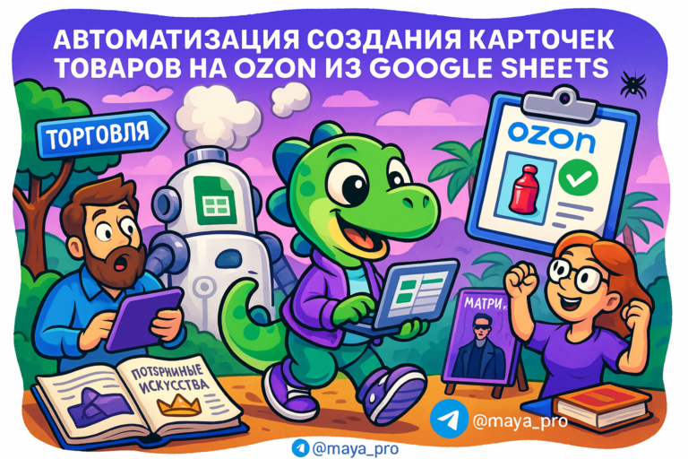 Автопостинг карточек товаров на Ozon из Google Sheets с помощью Make.com: революция в электронной коммерции