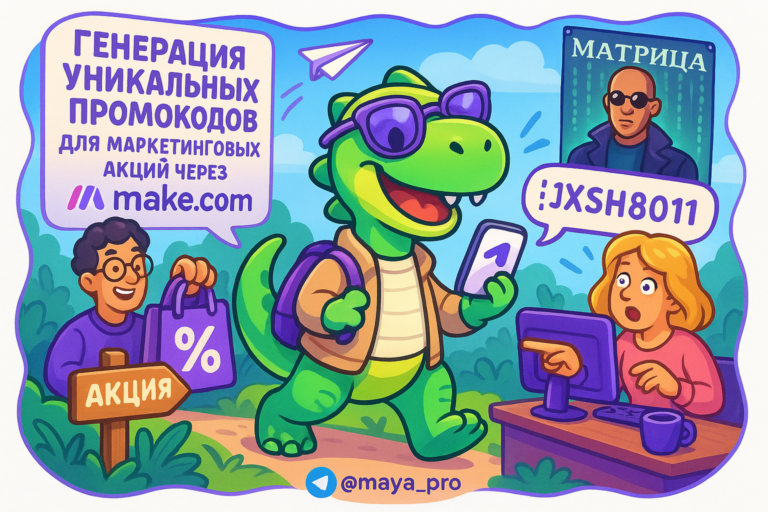 Генерация промокодов без кода: автоматизируй маркетинг с Make.com и завоюй клиентов