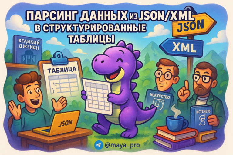 Парсинг данных с Make.com: как быстро превратить JSON и XML в таблицу и избежать головной боли бизнеса