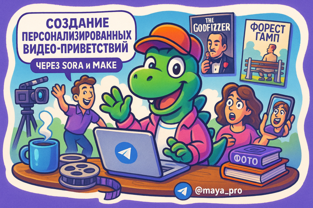 Персонализированные видео-приветствия как магнит для клиентов: создаем с Sora и Make.com без кода!