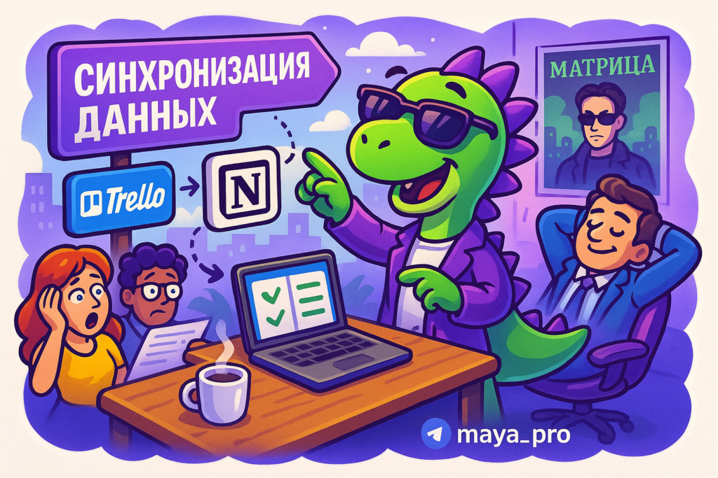 Синхронизация задач: как связать Trello и Notion с помощью Make.com и сократить рутинные операции до 30%