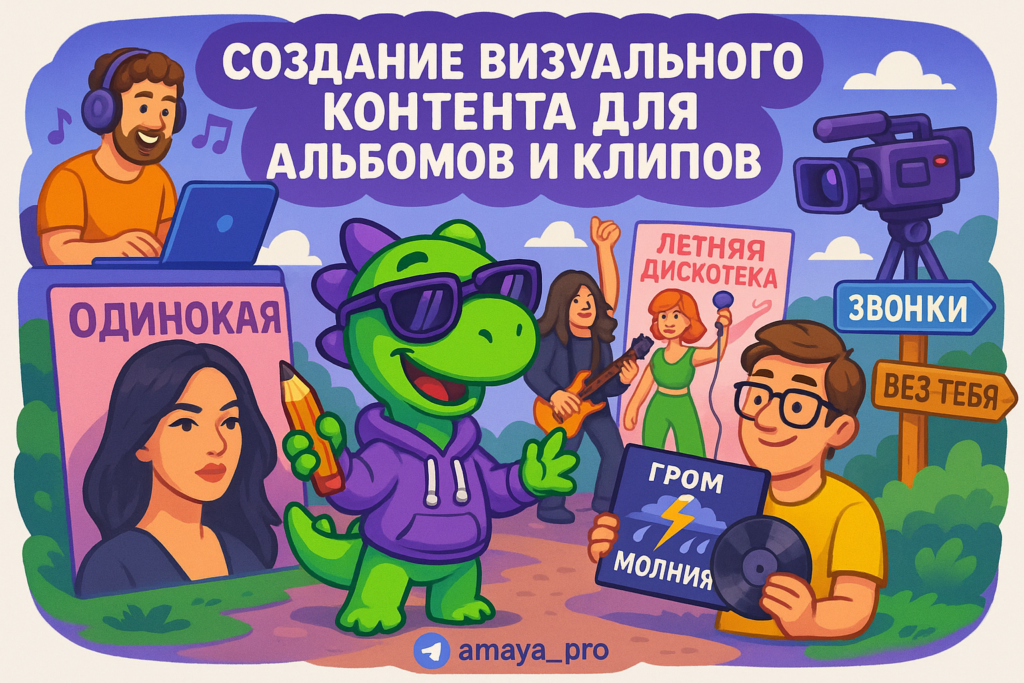 Визуальный контент для музыкальных альбомов: автоматизация процесса с Make.com для художников и продюсеров