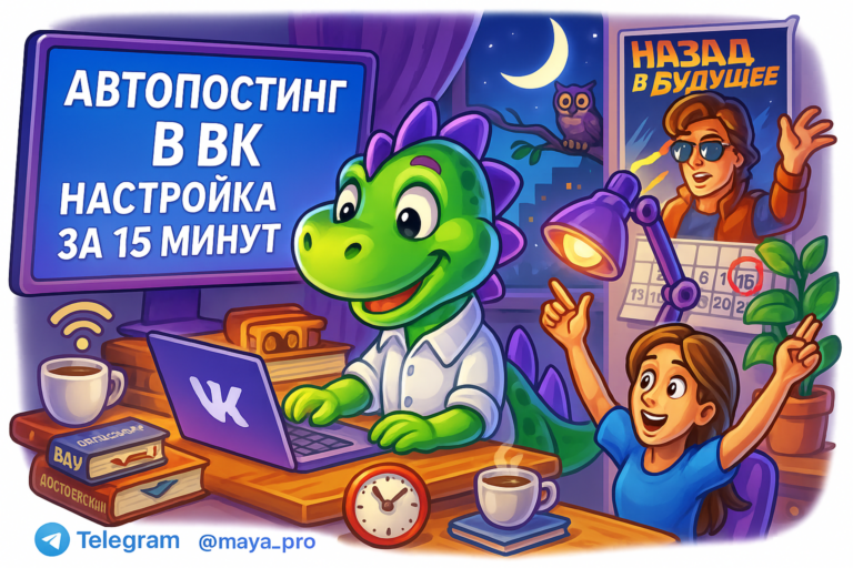 Автопостинг во ВКонтакте через Make: 15 минут до свободы от рутинных публикаций