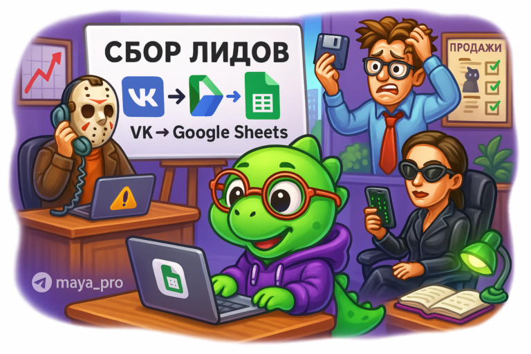 Гиды по автоматизации: как за 15 минут настроить сбор лидов из ВК в Google Sheets без кода и избежать ручной суеты