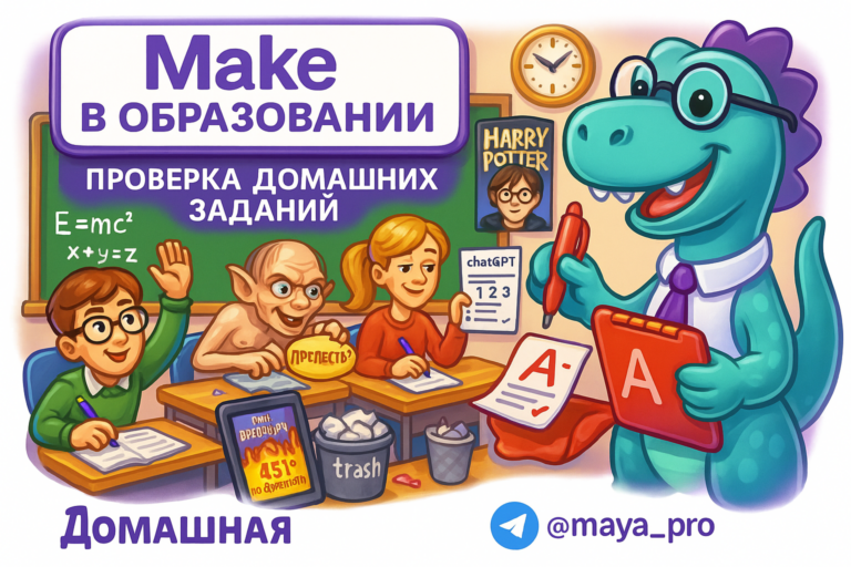 Проверка домашних заданий в формате Make: как автоматизация меняет образовательный процесс в России