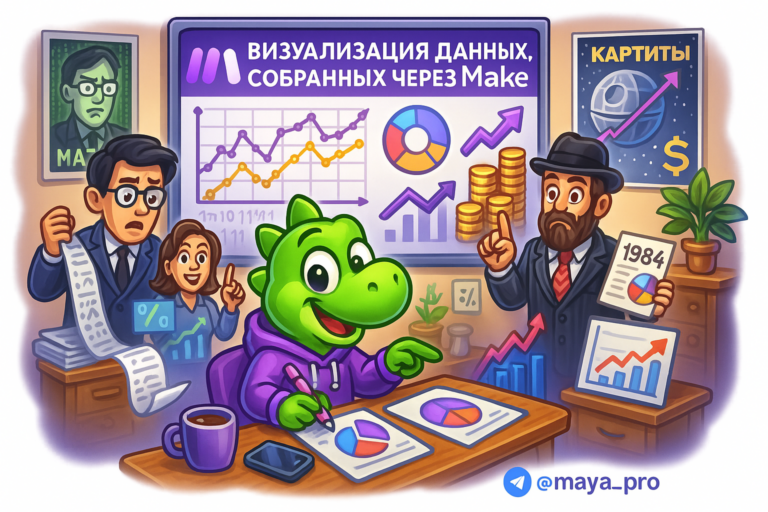 Визуализация данных через Make: как превратить цифры в захватывающие истории без головной боли и кучи Excel-файлов