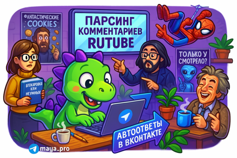 Парсинг комментариев на Rutube и автоответы во ВКонтакте: как автоматизация убивает рутину и открывает новые горизонты
