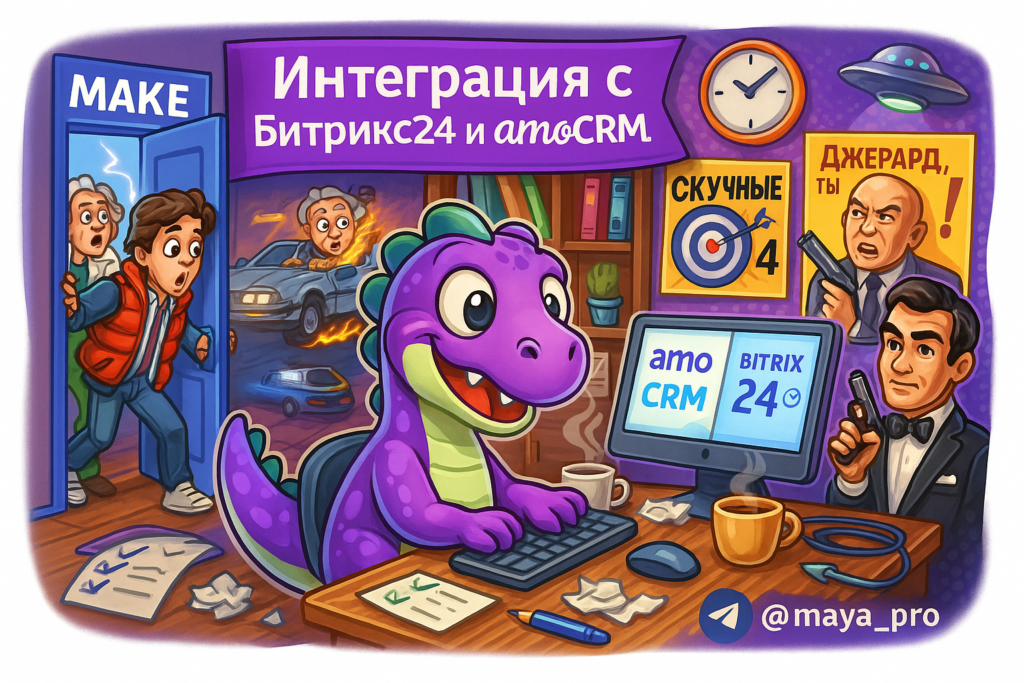 Как сделать автоматизацию на Make.com и интеграцию с Битрикс24 и amoCRM без боли и ИТ-танцев