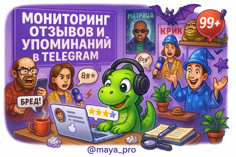 Мониторинг репутации в Telegram: как Make.com спасает ваш бизнес от фейлов и разочарований