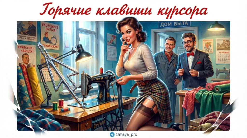 Горячие клавиши курсора для ускорения работы