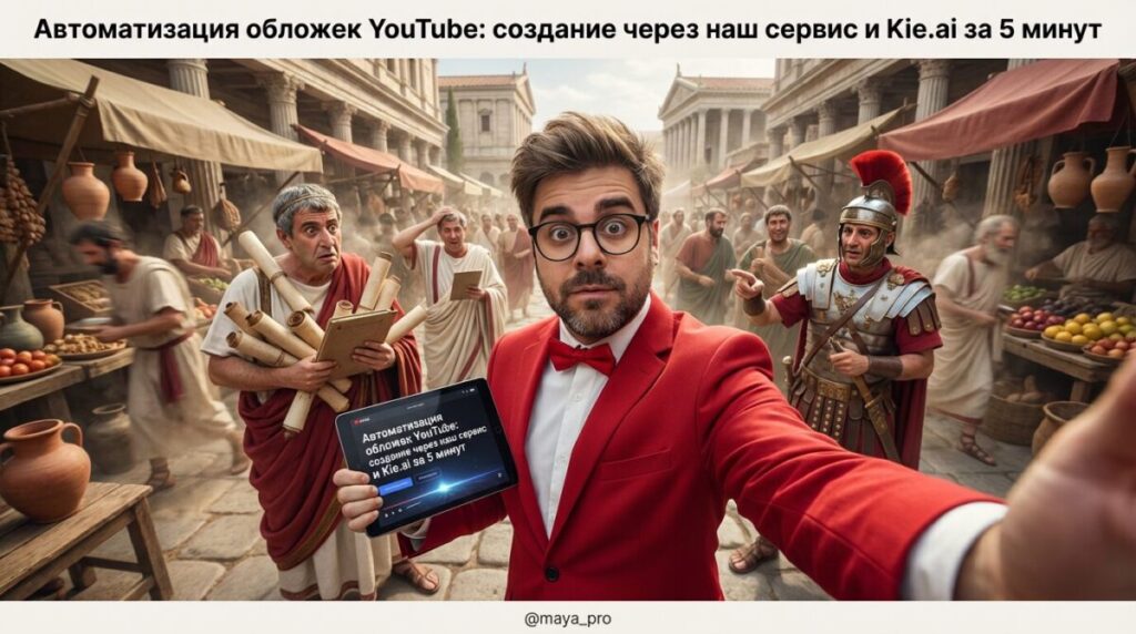 Автоматизация обложек YouTube с Kie.ai