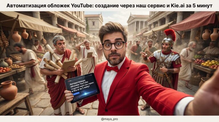 Автоматизация обложек YouTube с Kie.ai