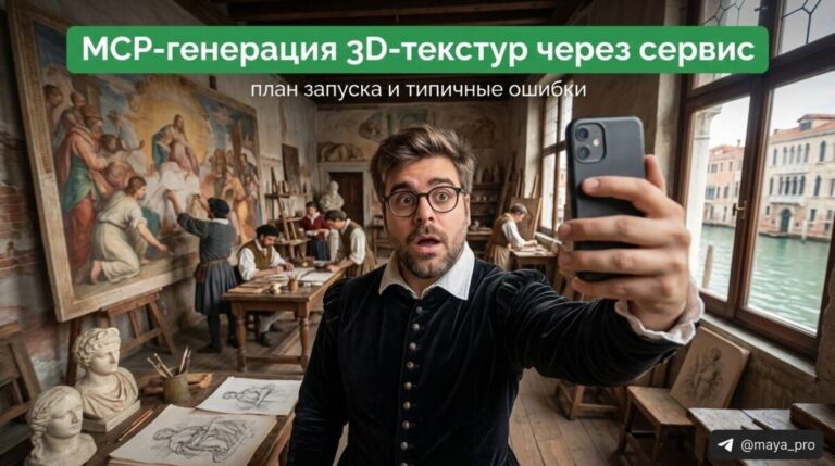 MCP-генерация 3D-текстур через сервис