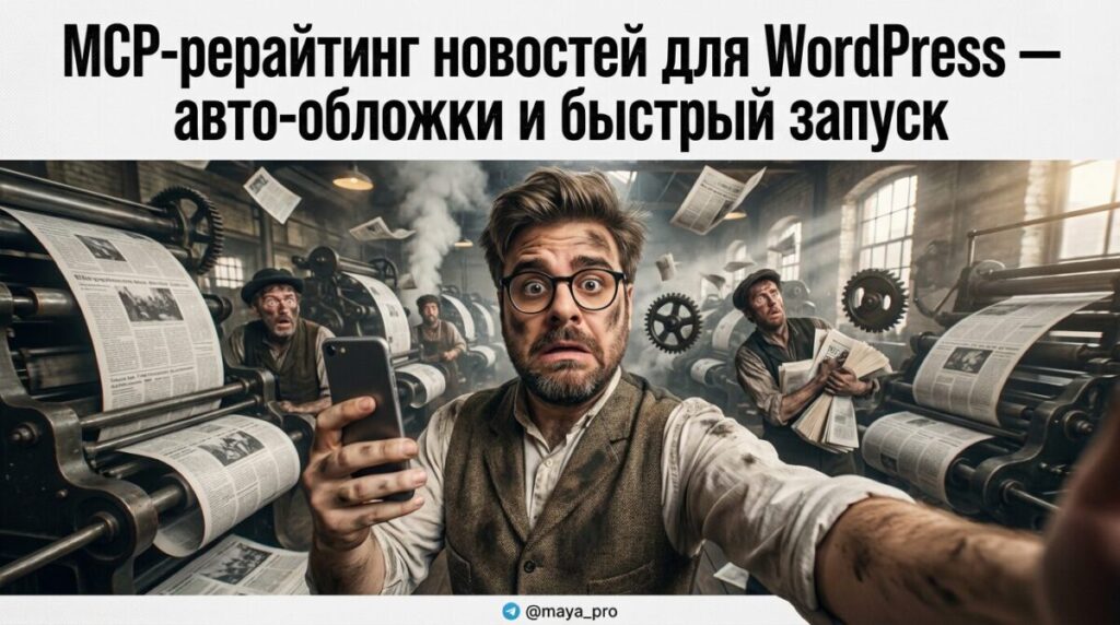 MCP-рерайтинг новостей для WordPress — авто-обложки и быстрый запуск
