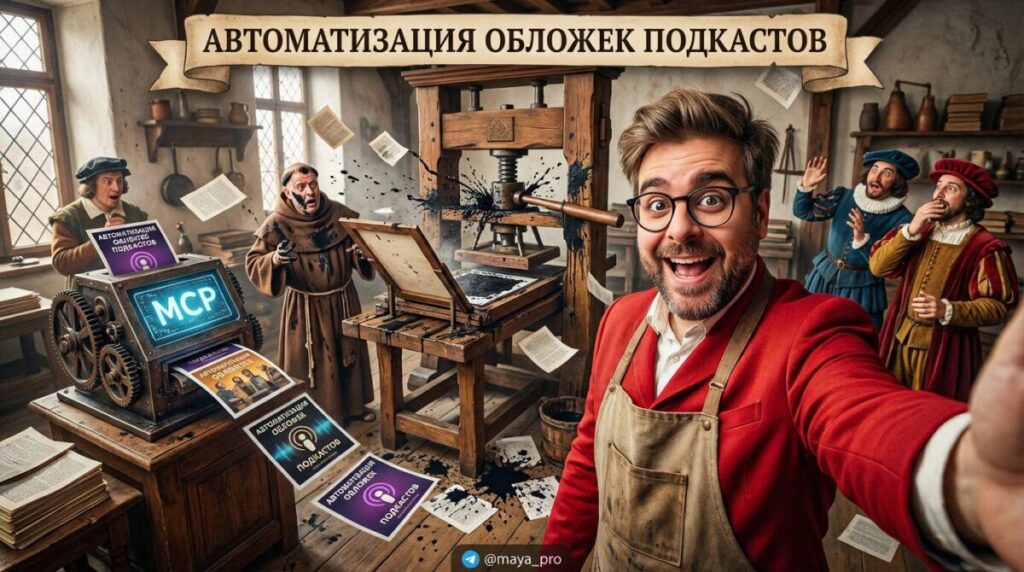 Обложки подкастов с автоматизацией через MCP