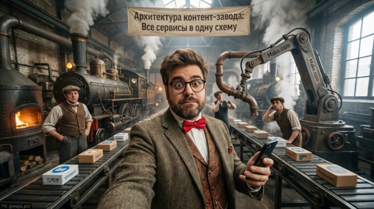Архитектура контент‑завода в Make.com