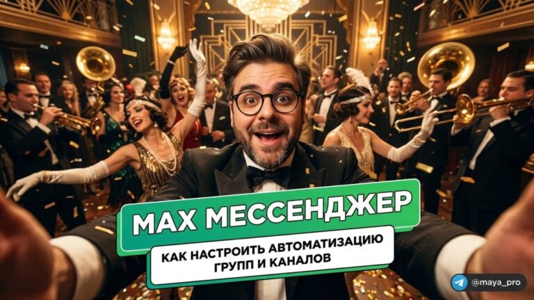 Интерфейс настройки автоматизации групп и каналов в MAX мессенджер