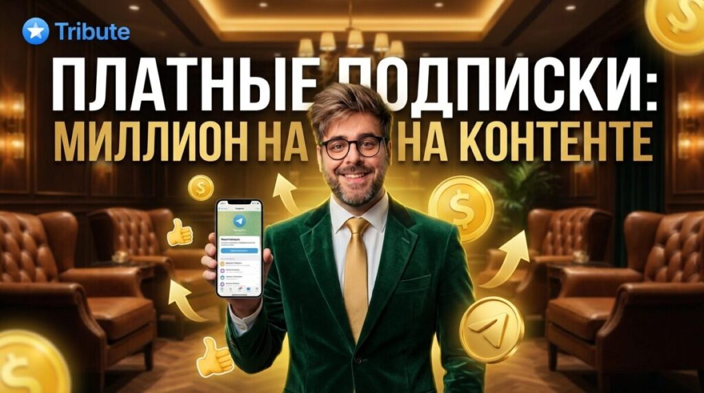 Иллюстрация методов заработка миллиона на контенте через подписки