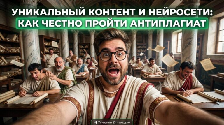 Уникальный контент и нейросеть для прохождения антиплагиата