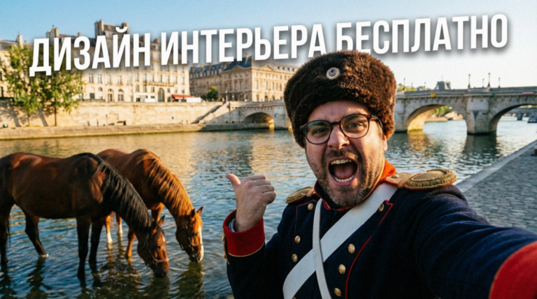 Создание дизайн-проекта интерьера в бесплатной нейросети за 5 минут