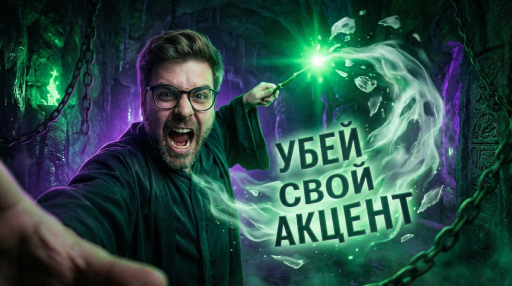 Визуализация работы AI-учителя, который анализирует звуковые волны и корректирует произношение студента