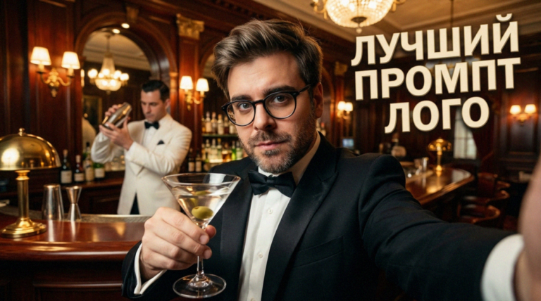 Примеры логотипов, созданных нейросетью, и интерфейс генератора изображений