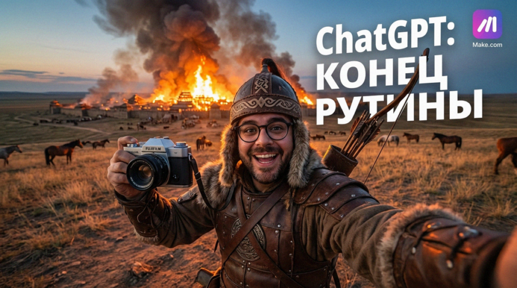 Схема контент-завода: интеграция Make.com и ChatGPT для автоматизации