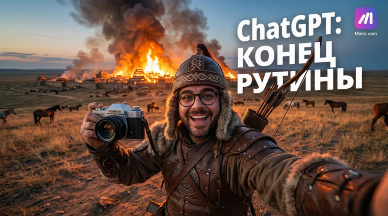 Схема контент-завода: интеграция Make.com и ChatGPT для автоматизации