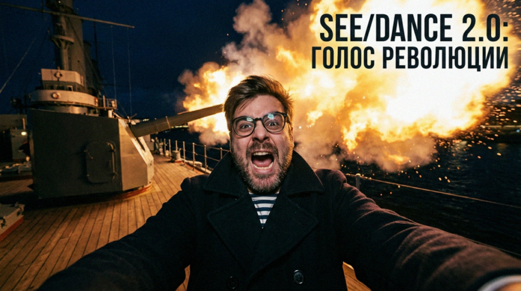 Логотип и интерфейс нейросети Seedance 2.0 для автоматизации видео с нативным звуком