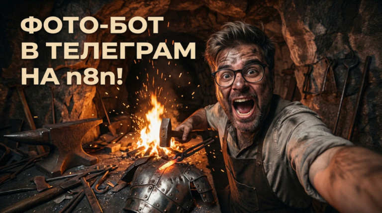 Схема запуска ИИ-контент-завода в n8n через Телеграм-бот для монетизации фото