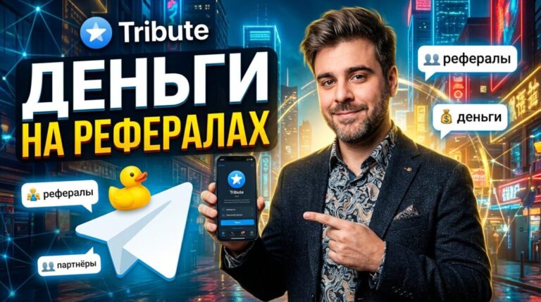 Схема заработка на рефералах и поиск администраторов каналов в сервисе Tribute