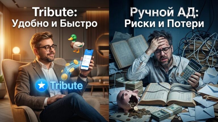 Сравнение Tribute и ручных переводов: выгода и риски автоматизации платежей