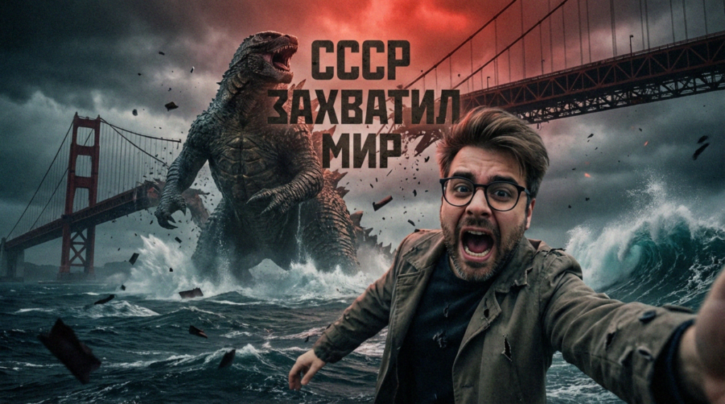 Иллюстрация альтернативной истории СССР в современном мире, сгенерированная нейросетью