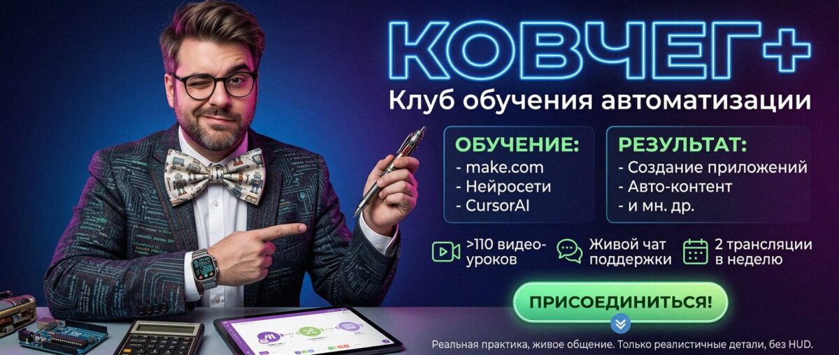 Обучение автоматизации на Make.com — Артур Хорошев