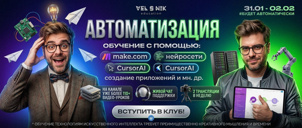 Обучение автоматизации на Make.com — Артур Хорошев