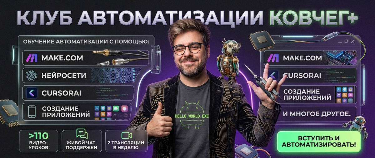 Обучение автоматизации на Make.com — Артур Хорошев