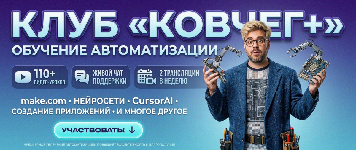 Обучение автоматизации на Make.com — Артур Хорошев