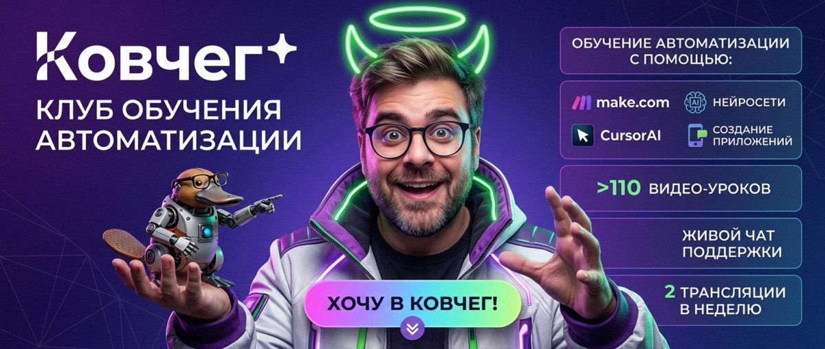 Обучение автоматизации на Make.com — Артур Хорошев