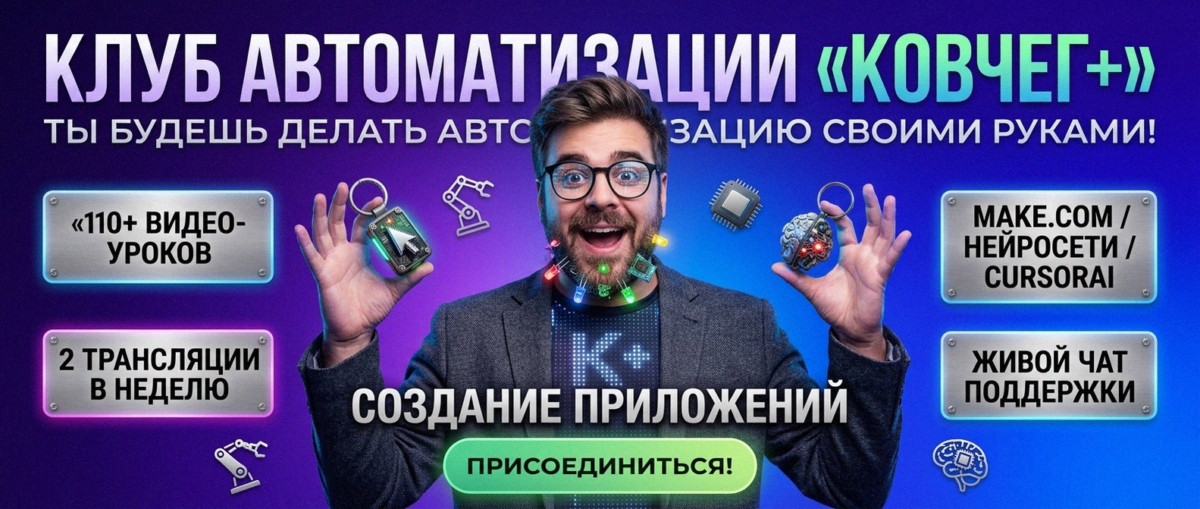 Обучение автоматизации на Make.com — Артур Хорошев