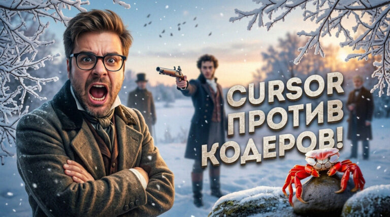 Интерфейс редактора кода Cursor AI и процесс вайб-кодинга без навыков программирования