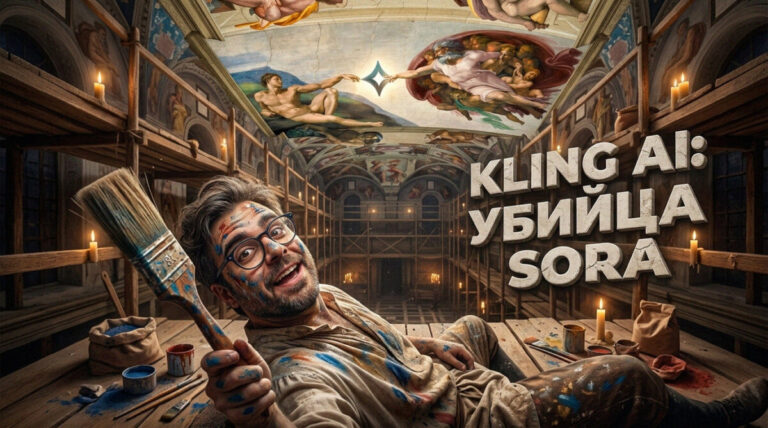 Интерфейс нейросети Kling AI для создания видео, альтернатива Sora