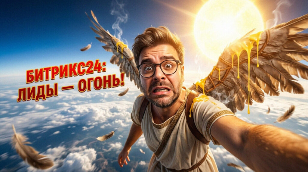 Схема интеграции 1С-Битрикс24 и Make.com для автоматического сбора лидов на промышленном предприятии