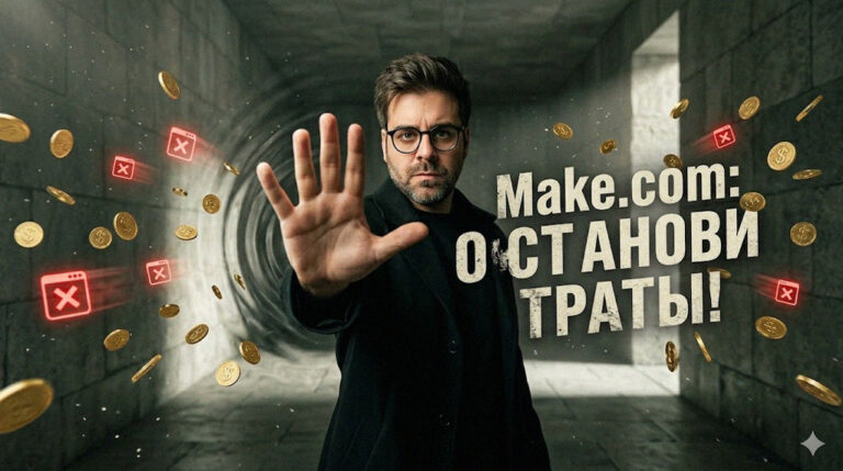 Инфографика о стоимости автоматизации, ошибках и скрытых тратах в Make.com